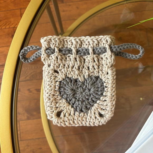 Handmade Crochet “Granny Square” Drawstring Bag (💸 Bundle Crochet to Save!) - Picture 2 of 8